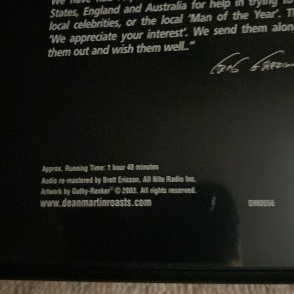 2003 DVD The Dean Martin Celebrity Roasts Man Of The Hour Frank Sinatra - Picture 4 of 4